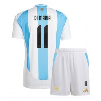 Argentinien Angel Di Maria #11 Heimtrikotsatz Kinder Copa America 2024 Kurzarm (+ Kurze Hosen)